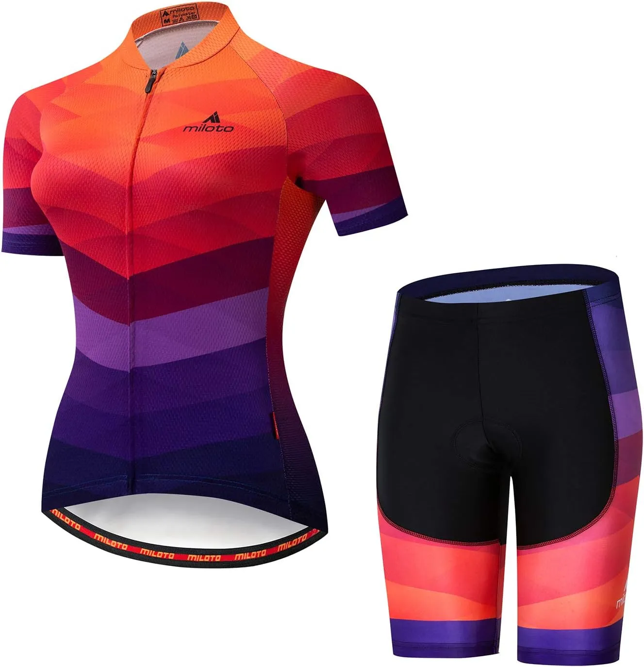 Aogda Cycling Jerseys Women Bike Shirts Bicycle Sets Ladies Biking Tops Shorts Clothing