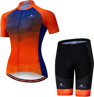 Aogda Cycling Jerseys Women Bike Shirts Bicycle Sets Ladies Biking Tops Shorts Clothing