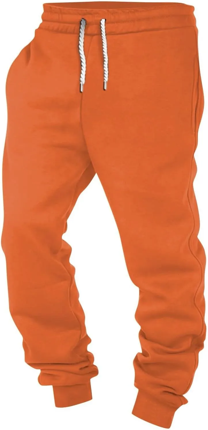 Baggy Sweatpants for Men Plus Size Drawstring Waist Fleece Lined Athletic Pants Workout Gym Joggers with Pockets