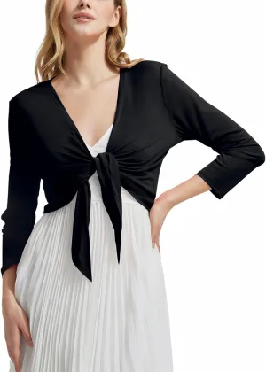 baleaf Women's UPF50  Swim Beach Cover Up Bathing Suit Swimsuit Coverup Cropped 3/4 Sleeve Lightweight Cardigan