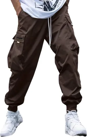 Cargo Pants for Men Fashion Cargo Joggers Pants Athletic Casual Hiking Pants Loose Straight Sweatpants Harem Trousers