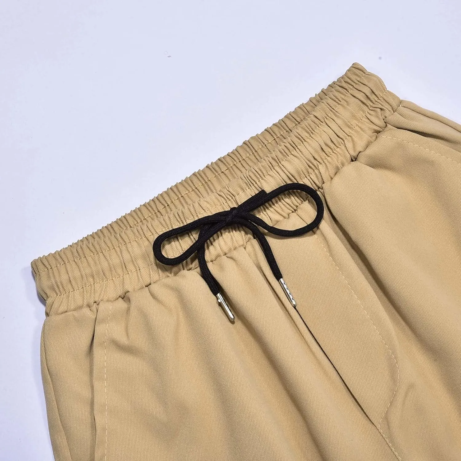 Cargo Pants for Men Slim Fit Solid Color Sweatpants Hiking Joggers Lightweight Multi Pockets Fashion Casual Trousers