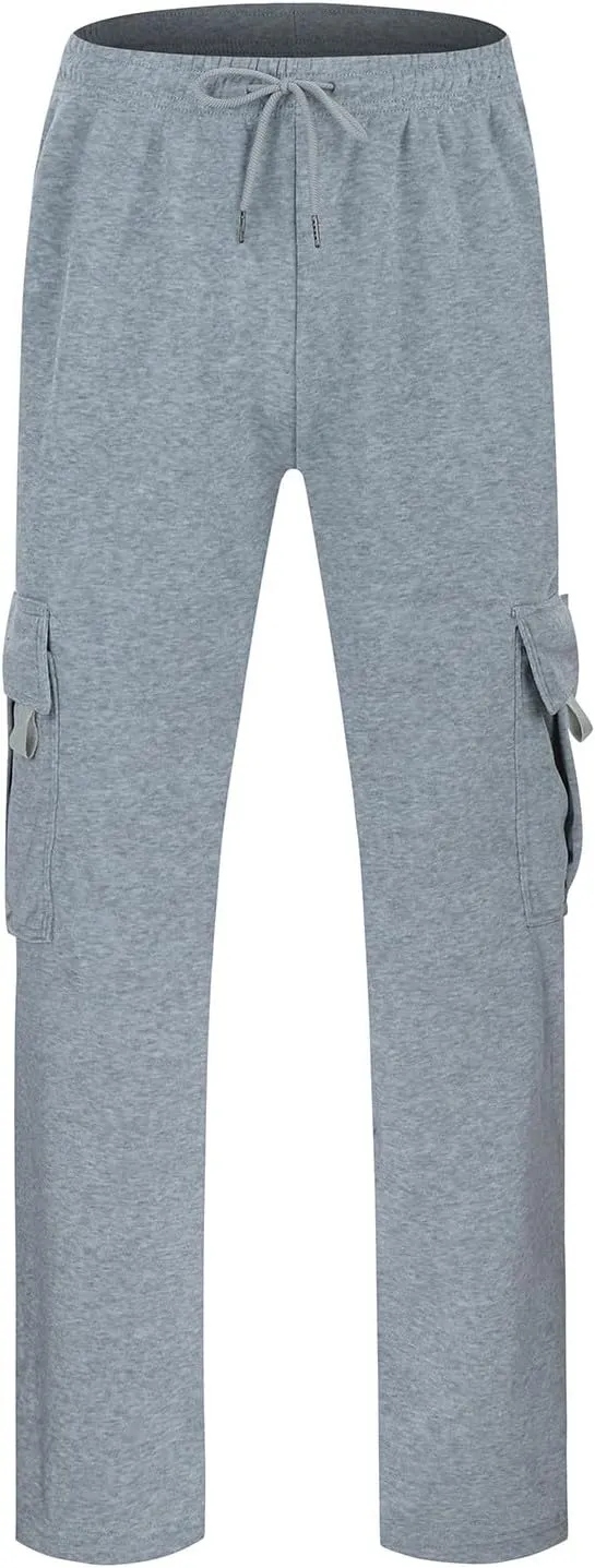 Cargo Pants for Men,Mens Active Athletic Workout Sports Cargo Sweatpants for Men with Pocket and Drawstring