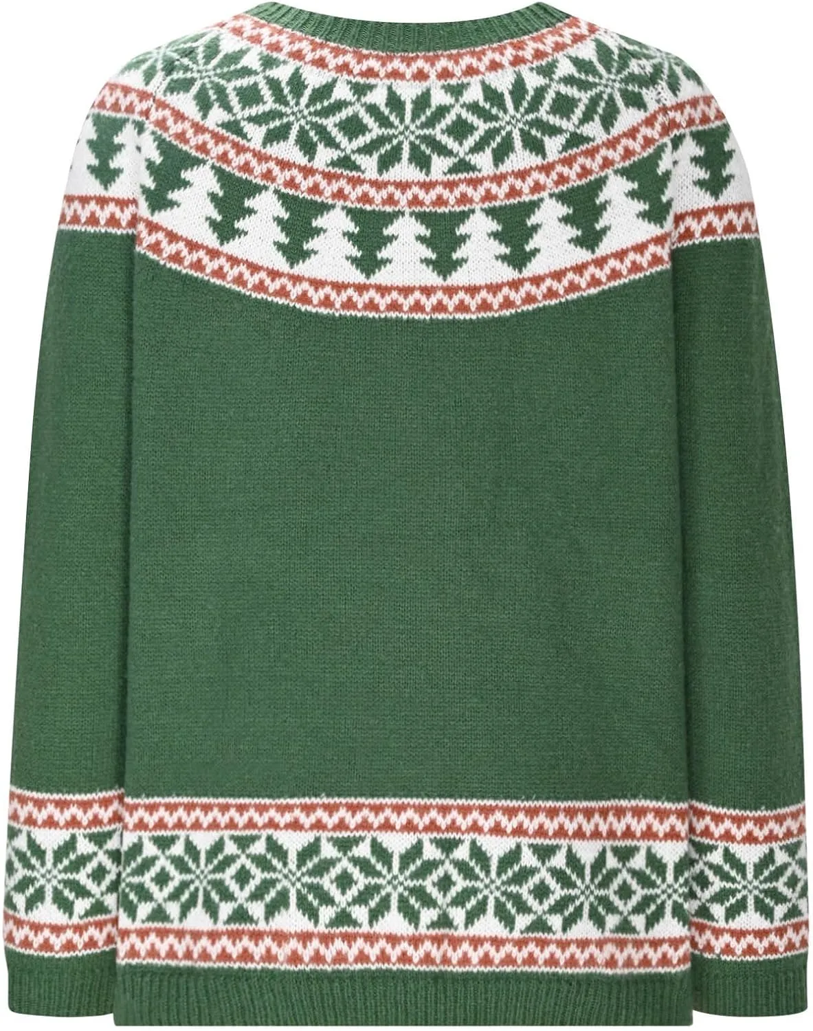 Crewneck Sweaters for Women Cable Knit Fair Isle Embroidery Tops Winter Spring Long Sleeve Loose Sweater Pullover