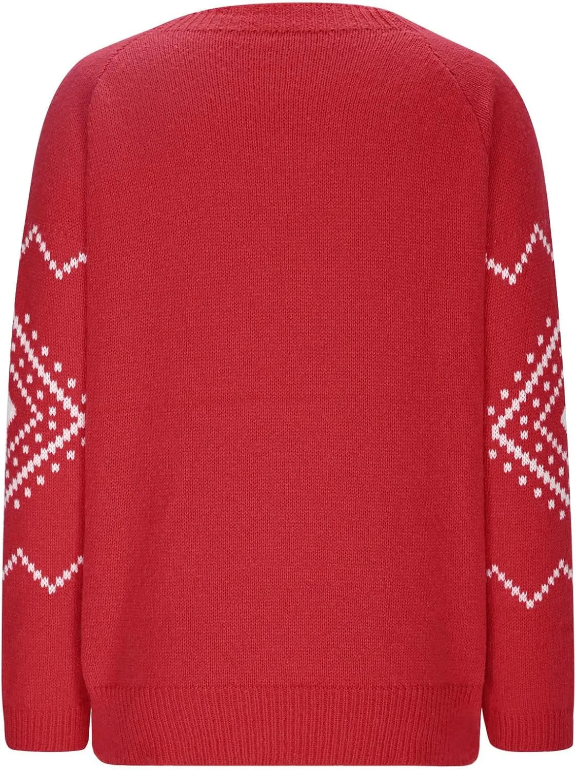 Crewneck Sweaters for Women Cable Knit Fair Isle Embroidery Tops Winter Spring Long Sleeve Loose Sweater Pullover