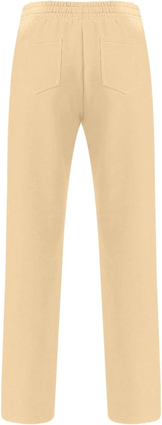 Dademeo Fleece Sweatpants for Womens Straight Legs High Waisted Workout Sweat Pants with Pockets Athletic Joggers Pants