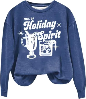 Fall Outfits For Women 2024 Round Neck Casual Long Sleeve Top Sweatshirt Full Hoodies For Women Merry Knit Women