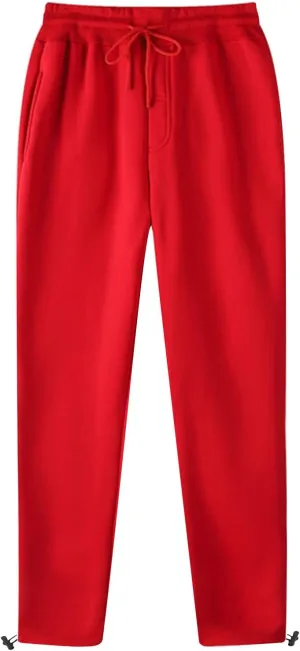 Finelylove Sweatpants for Men Open Bottom Fleece Sweat Pants Jogger Lightweight Straight Lounge Pants Workout Yoga Pants