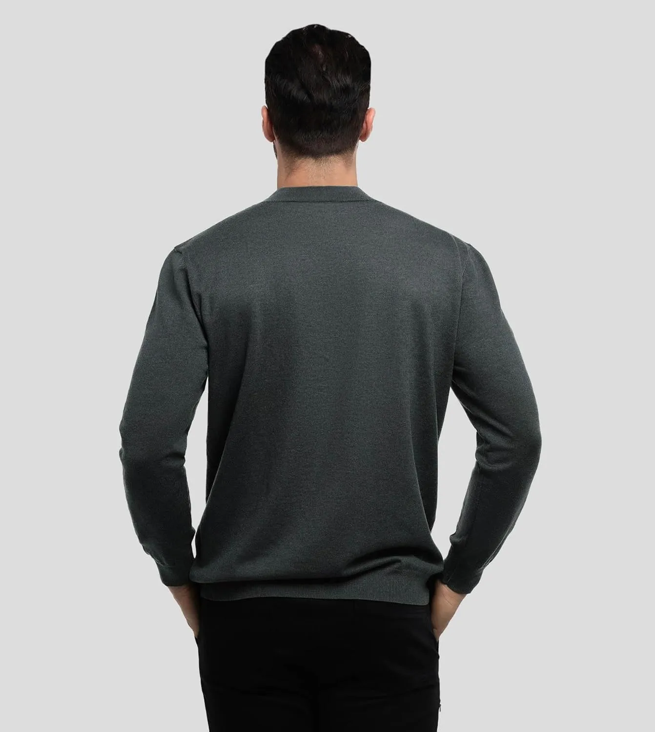 Fioboc Men's Crewneck Sweater Casual Pullover Sweater Slim Fit Lightweight Long Sleeve Knit Sweater S-4XL