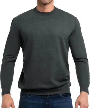 Fioboc Men's Crewneck Sweater Casual Pullover Sweater Slim Fit Lightweight Long Sleeve Knit Sweater S-4XL