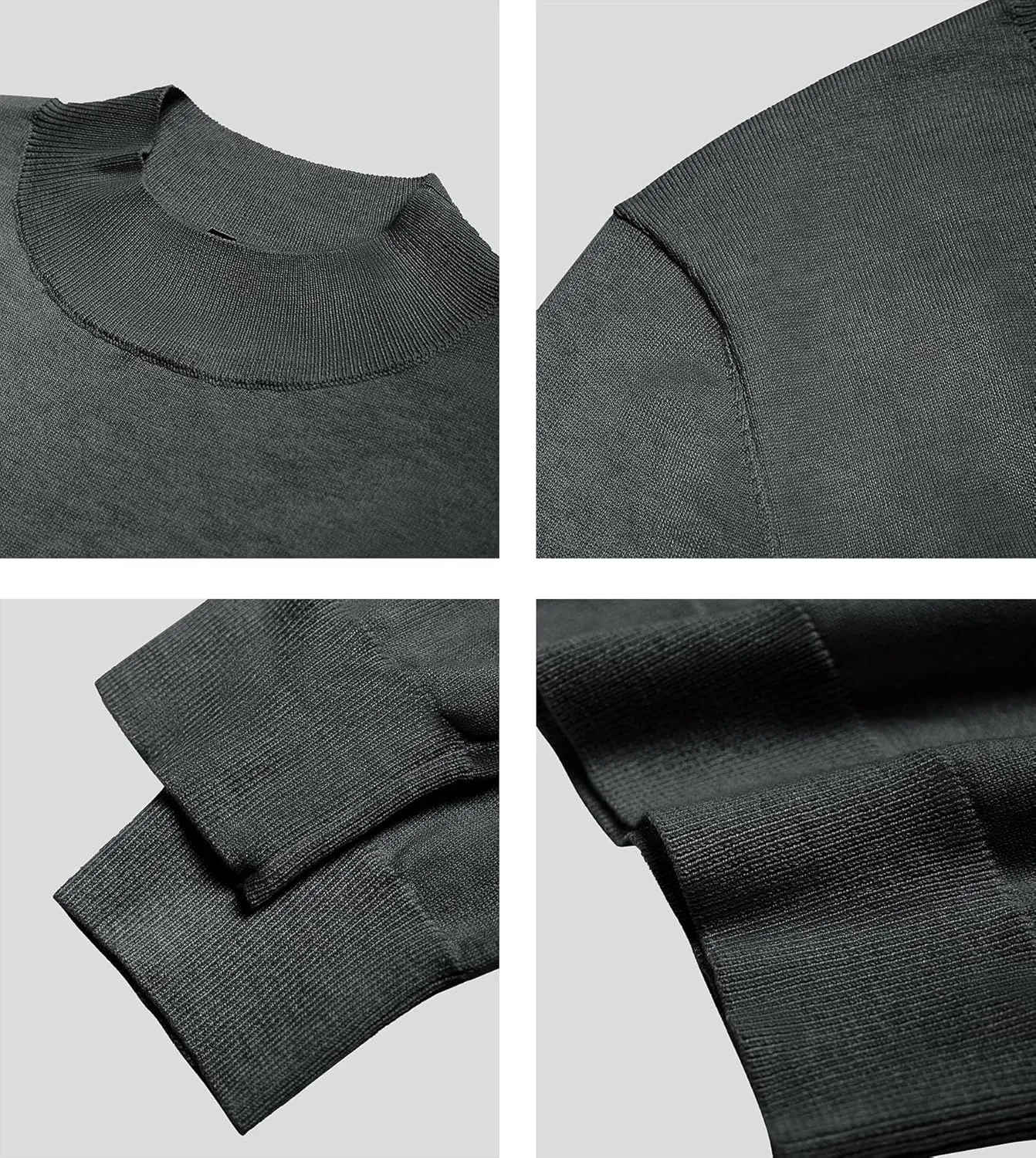 Fioboc Men's Crewneck Sweater Casual Pullover Sweater Slim Fit Lightweight Long Sleeve Knit Sweater S-4XL