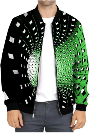 Flight Jackets For Men Zip Up Windbreaker Jacket Lightweight Casual Thermal Coat Oversized Windproof Jackets