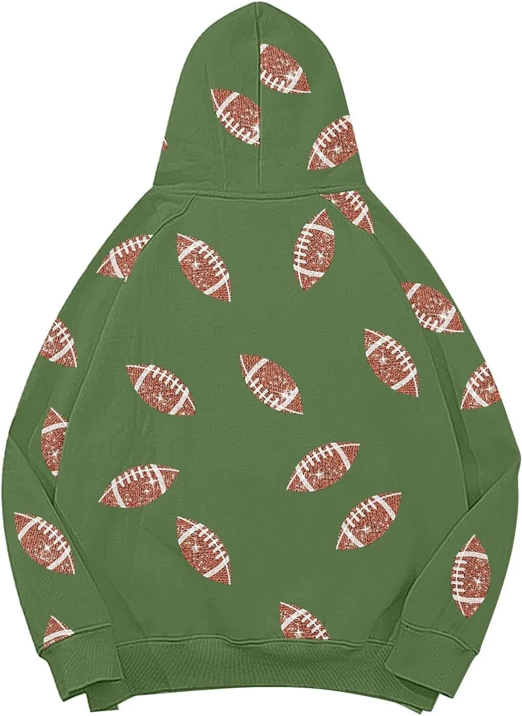 Football Game Day Sweatshirt for Women Fall Graphic Print Pullover Hoodie Casual Long Sleeve Football Mom Shirts