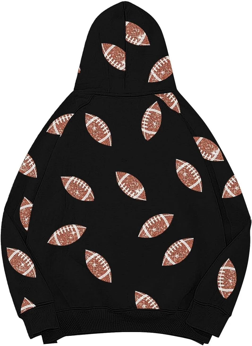 Football Game Day Sweatshirt for Women Fall Graphic Print Pullover Hoodie Casual Long Sleeve Football Mom Shirts