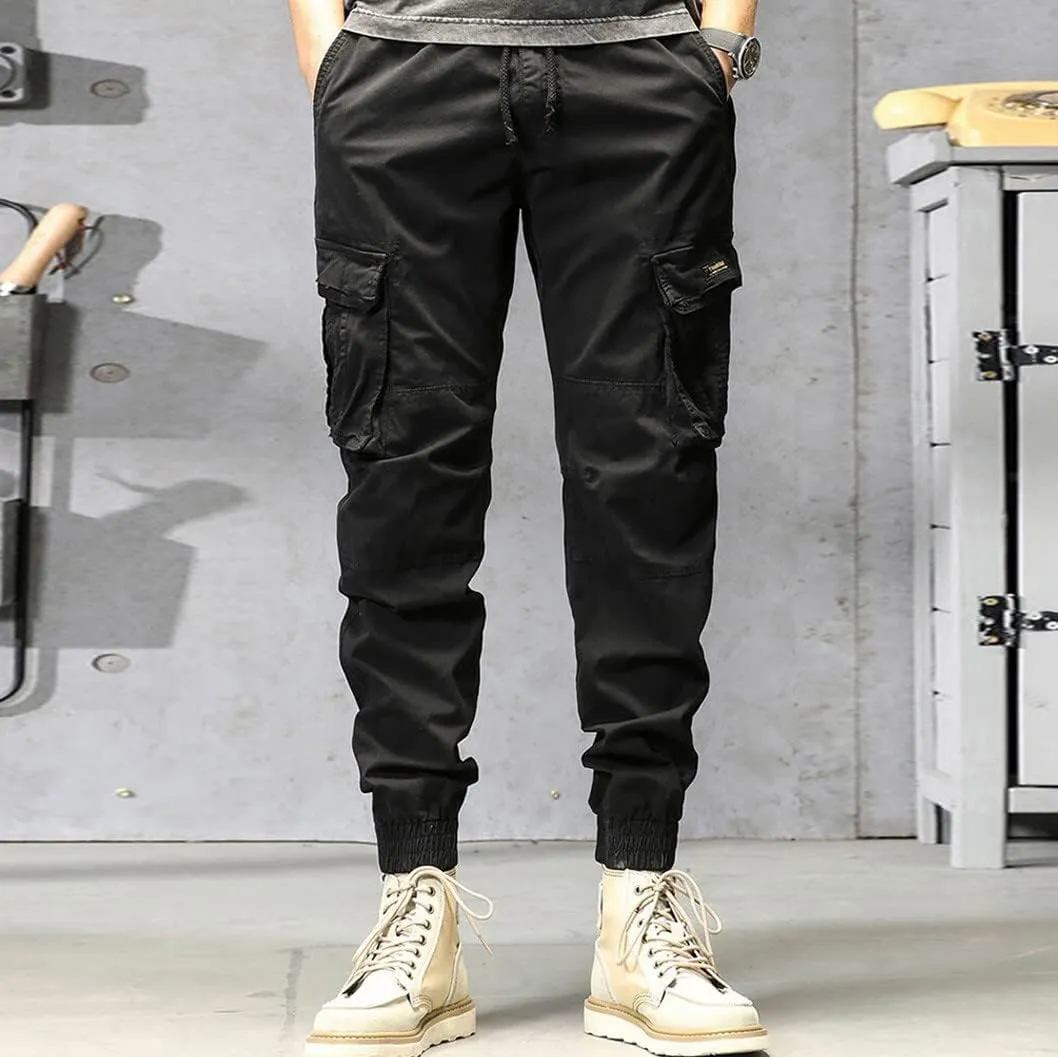 GIERIDUC Men's Essentials Fleece Sweatpants Mens Relaxed Fit Khaki Pants Tactical Work Pants for Men Olive Green Chino Pants