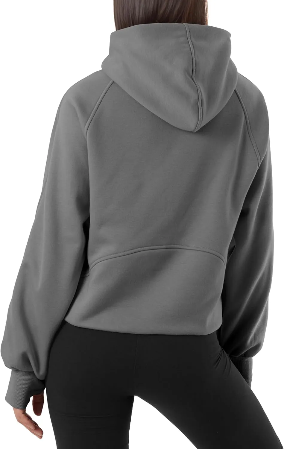 GIVON Oversized Cropped Hoodies for Women Loose Fit Crop Sweatshirts Jackets Fall Outfits Winter Clothes