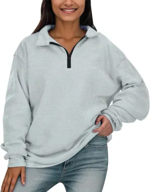 Half Zip Sweatshirt Women Trendy Cropped Hoodies Fleece Jackets Pullover Fall Outfits 2024 Winter Clothes