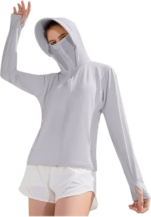 Hooded Shirt for Women Summer Sun Protection Cooling Long Sleeve Lightweight Hiking Camping Outdoor Clothing 2025