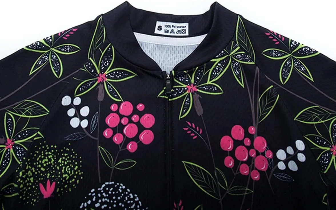 Hotlion Women's Short Sleeve Cycling Jersey Jacket Cycling Shirt Quick Dry Breathable Mountain Clothing Bike Top