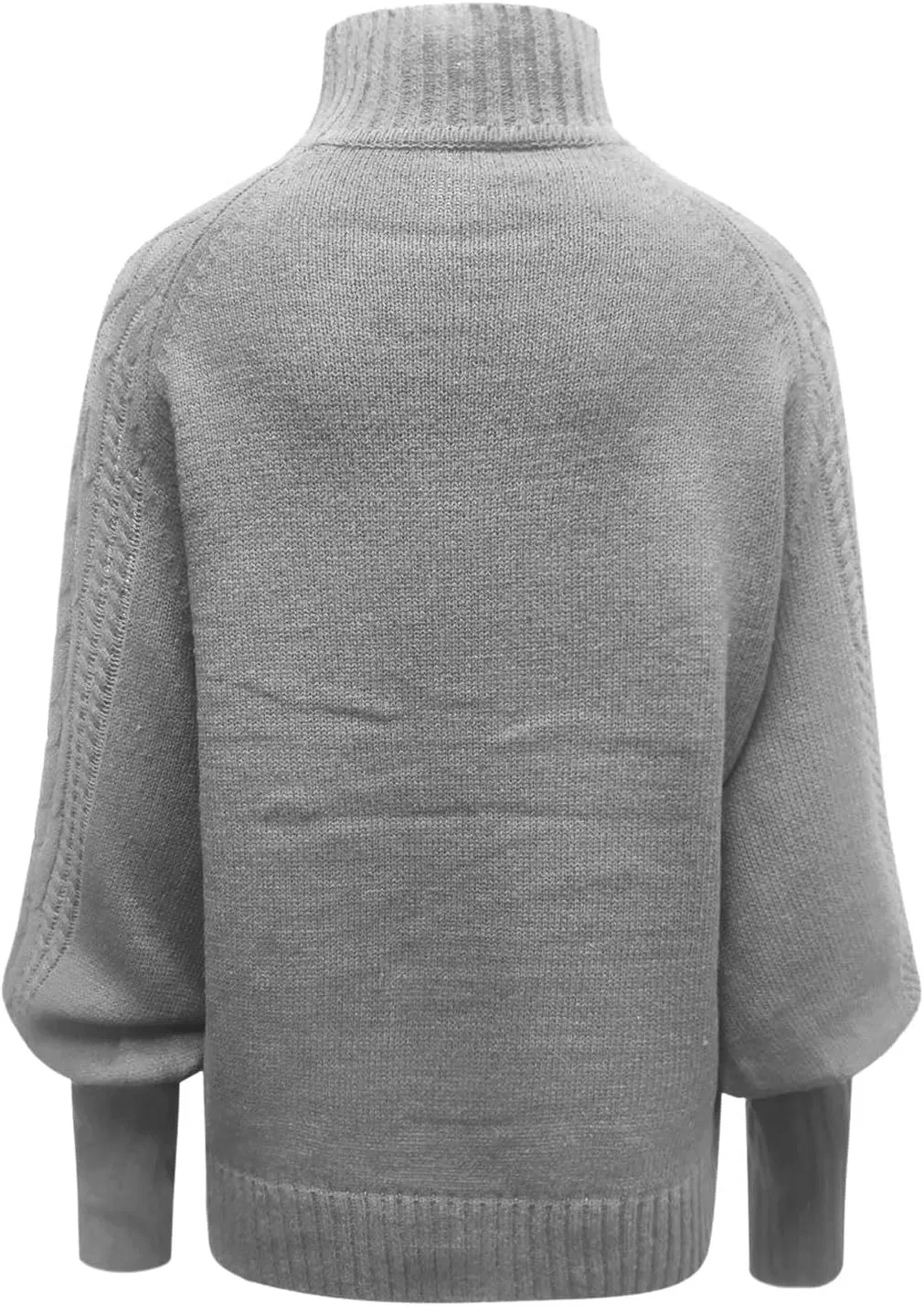 iLH Sweater for Women 2024 Fall Winter Knit Sweaters Mid Neck Long Sleeve Chunky Shirts Casual Loose Pullover Tops