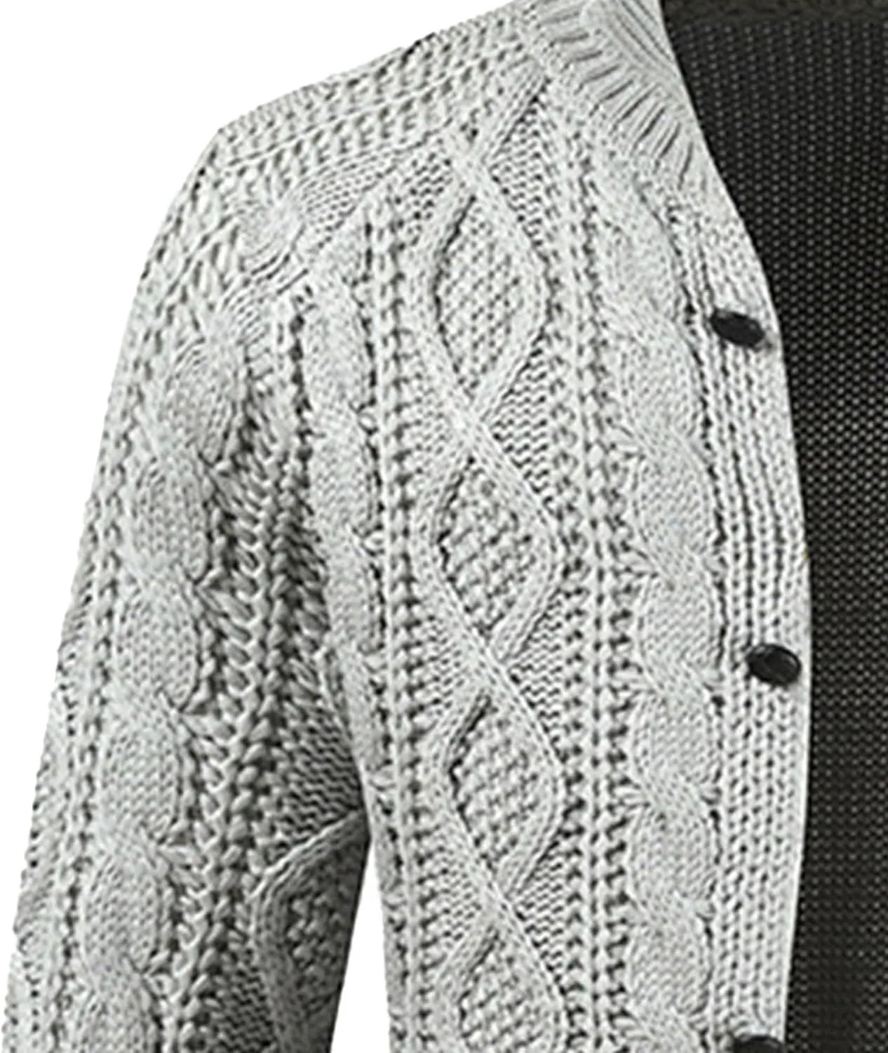 JEShifangjiusu Men'S Cardigan Sweaters Wool Blend V Neck Button Down Sweaters Casual Long Sleeve Shawl Collar Overcoat