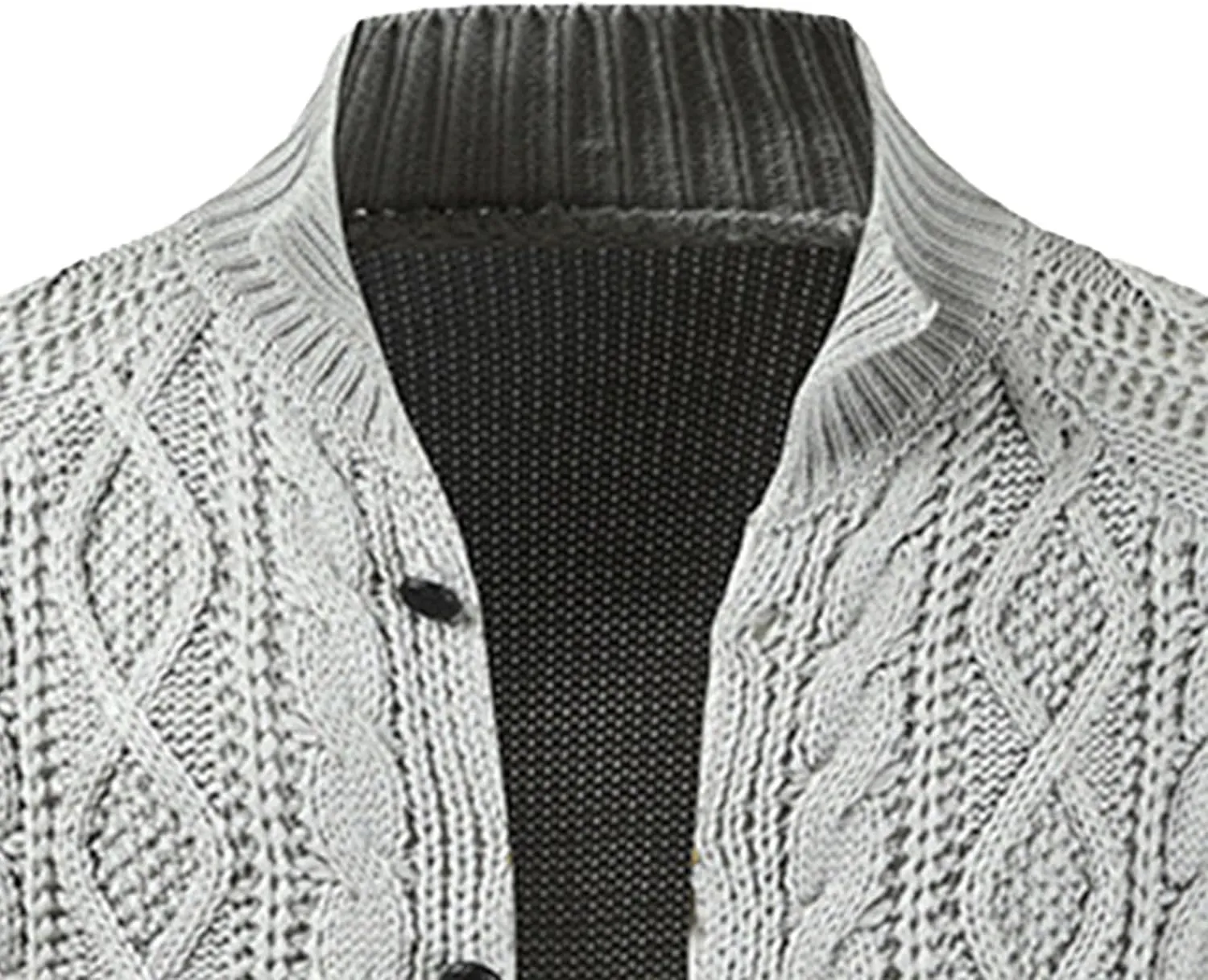 JEShifangjiusu Men'S Cardigan Sweaters Wool Blend V Neck Button Down Sweaters Casual Long Sleeve Shawl Collar Overcoat