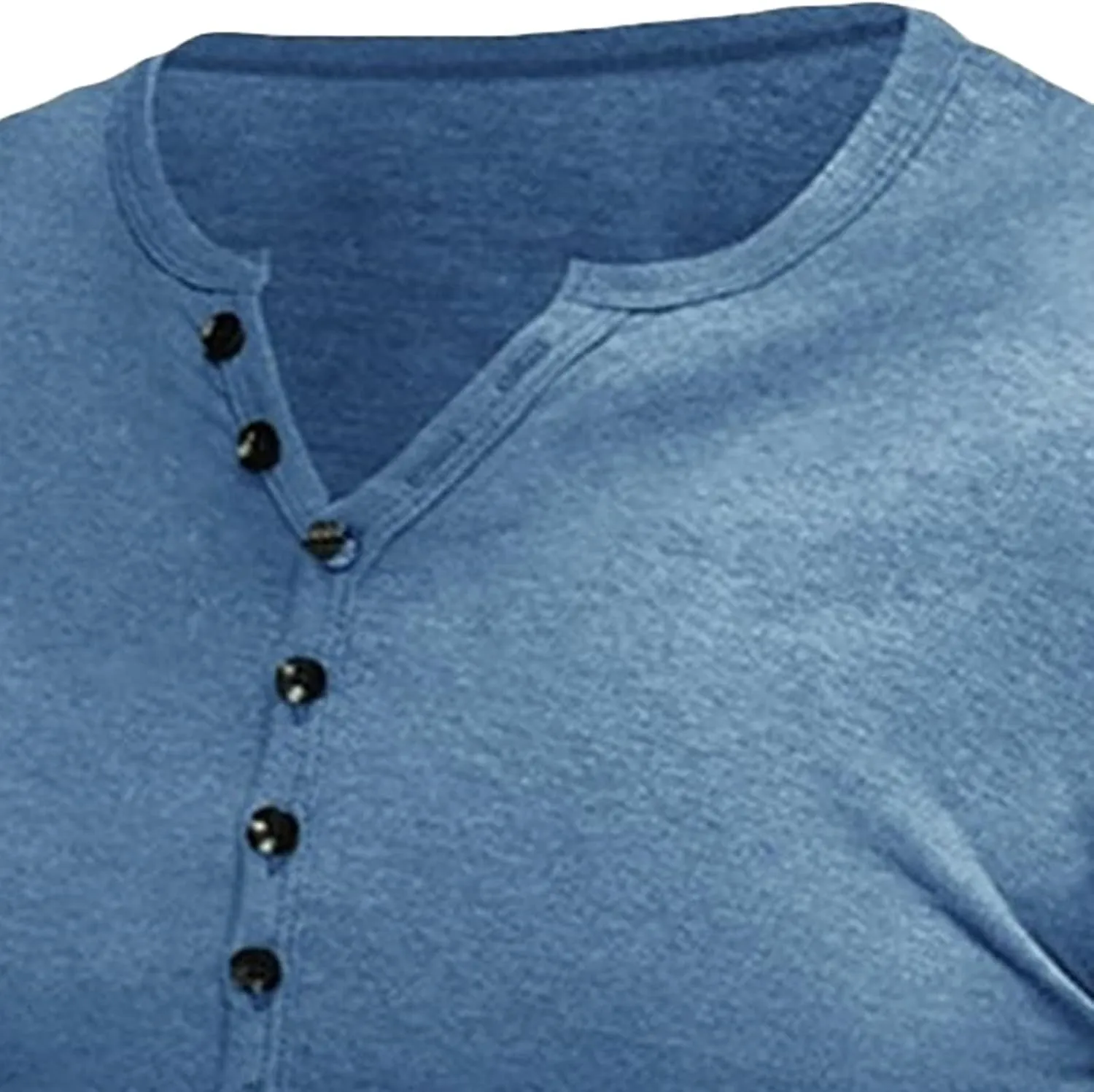 JEsilunmaMY Men's Slim Fit Henley T-Shirts Short Sleeve Button Neck Casual Beach Shirt Solid Color Summer Hippie T-Shirt