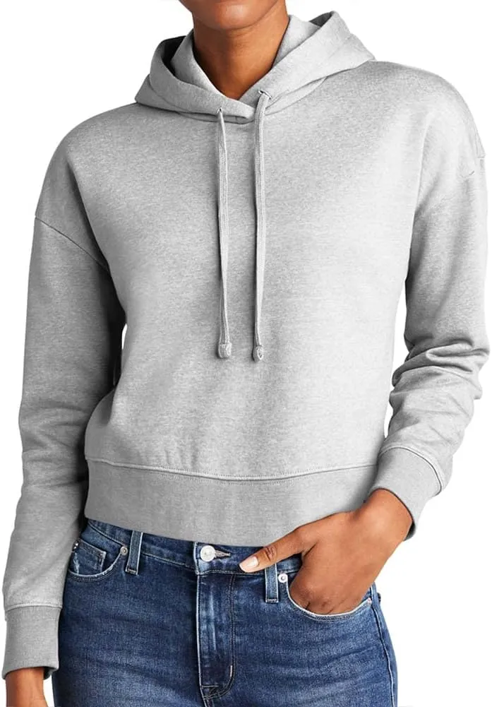Joe's USA Ladies Fleece Pullover Cropped Hoodies in XL-4XL