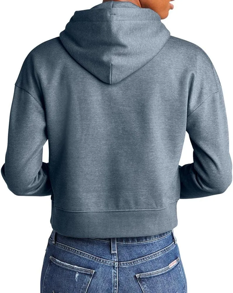 Joe's USA Ladies Fleece Pullover Cropped Hoodies in XL-4XL