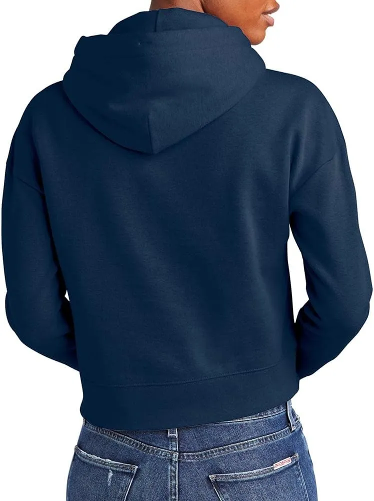 Joe's USA Ladies Fleece Pullover Cropped Hoodies in XL-4XL
