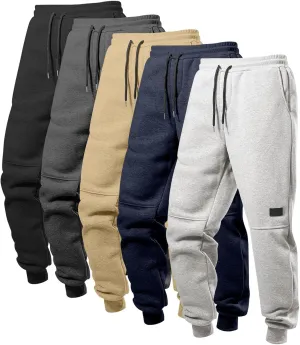 Joggers for Men Baggy Drawstring Waist Tapered Athletic Sweatpants with Pockets Casual Workout Active Running Pants