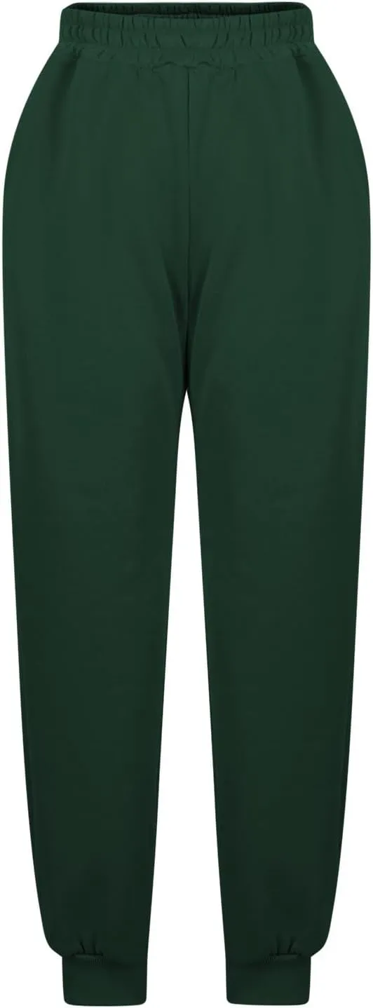 jsaierl Track Pants Women, Fall Winter Fleece Sweatpants Drawstring Lounge Straight Leg Pants Soft Comfy Joggers with Pockets