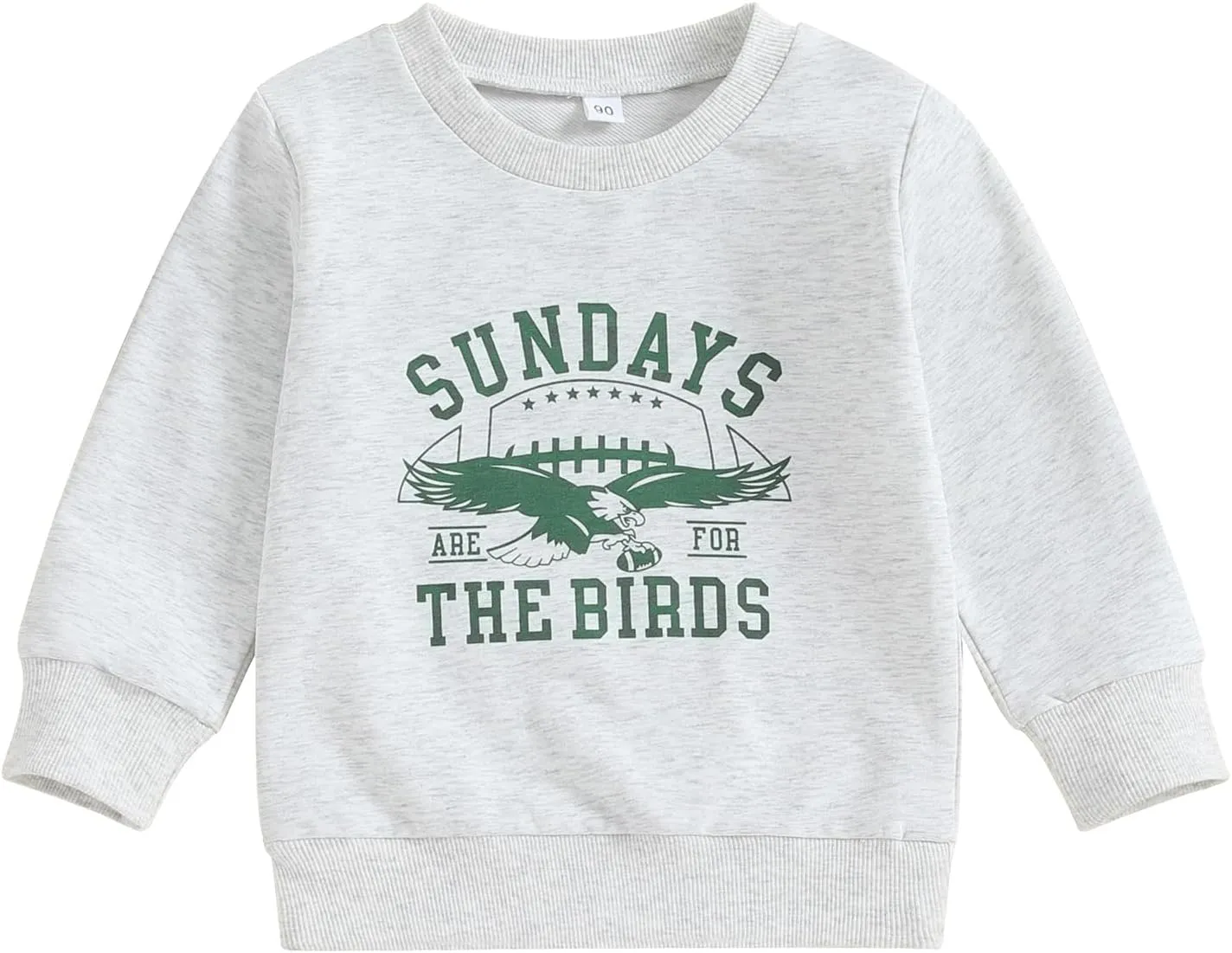 Karuedoo Toddler Baby Girl Boy Game Day Football Outfit Sundays Are for the Birds Crewneck Sweatshirt Long Sleeve Shirts Top