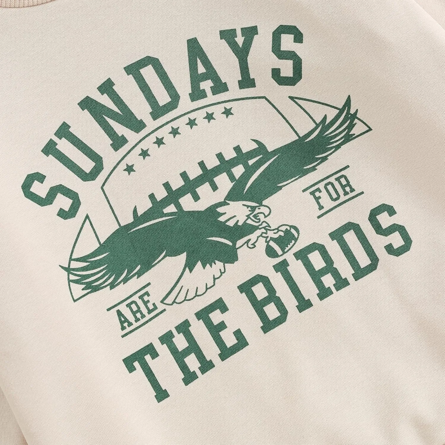 Karuedoo Toddler Baby Girl Boy Game Day Football Outfit Sundays Are for the Birds Crewneck Sweatshirt Long Sleeve Shirts Top