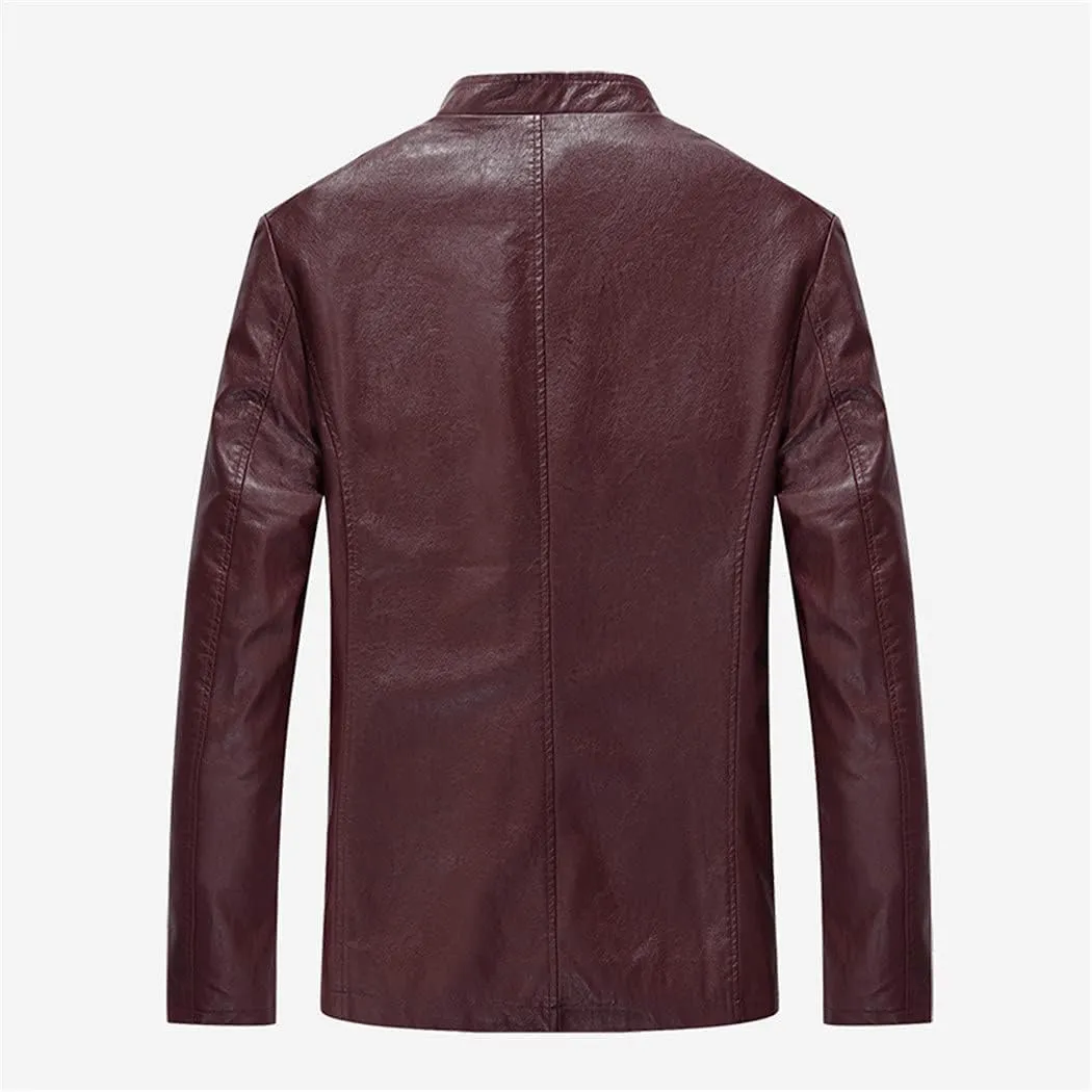 KEHAIOO Biker Jacket Spring Autumn Leather Clothing Slim Korean Youth Trend Motorcycle Men's Leather Jacket