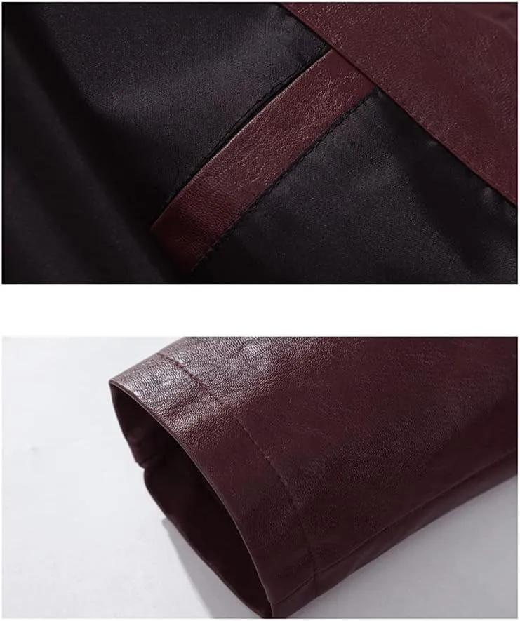 KEHAIOO Biker Jacket Spring Autumn Leather Clothing Slim Korean Youth Trend Motorcycle Men's Leather Jacket