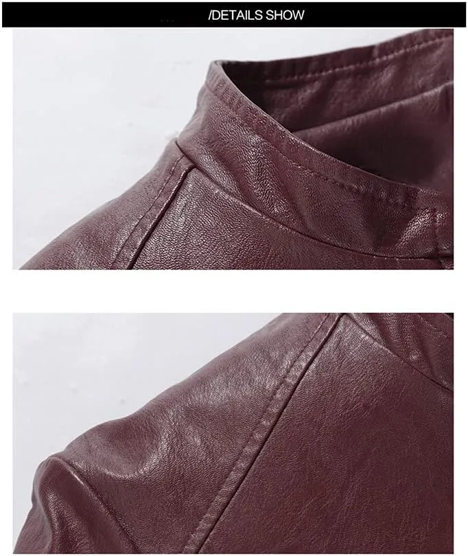 KEHAIOO Biker Jacket Spring Autumn Leather Clothing Slim Korean Youth Trend Motorcycle Men's Leather Jacket