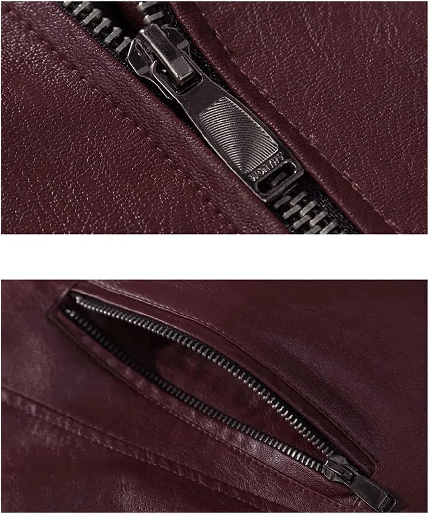 KEHAIOO Biker Jacket Spring Autumn Leather Clothing Slim Korean Youth Trend Motorcycle Men's Leather Jacket
