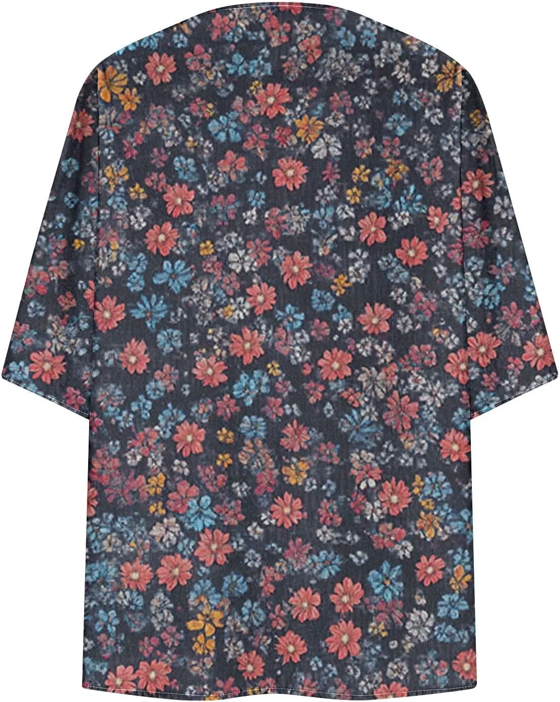 Kimono Swimsuit Coverup 2025 Womens Casual 3/4 Bat Sleeve Loose Beach Cover Up Sheer Chiffon Cardigans for Swimwear