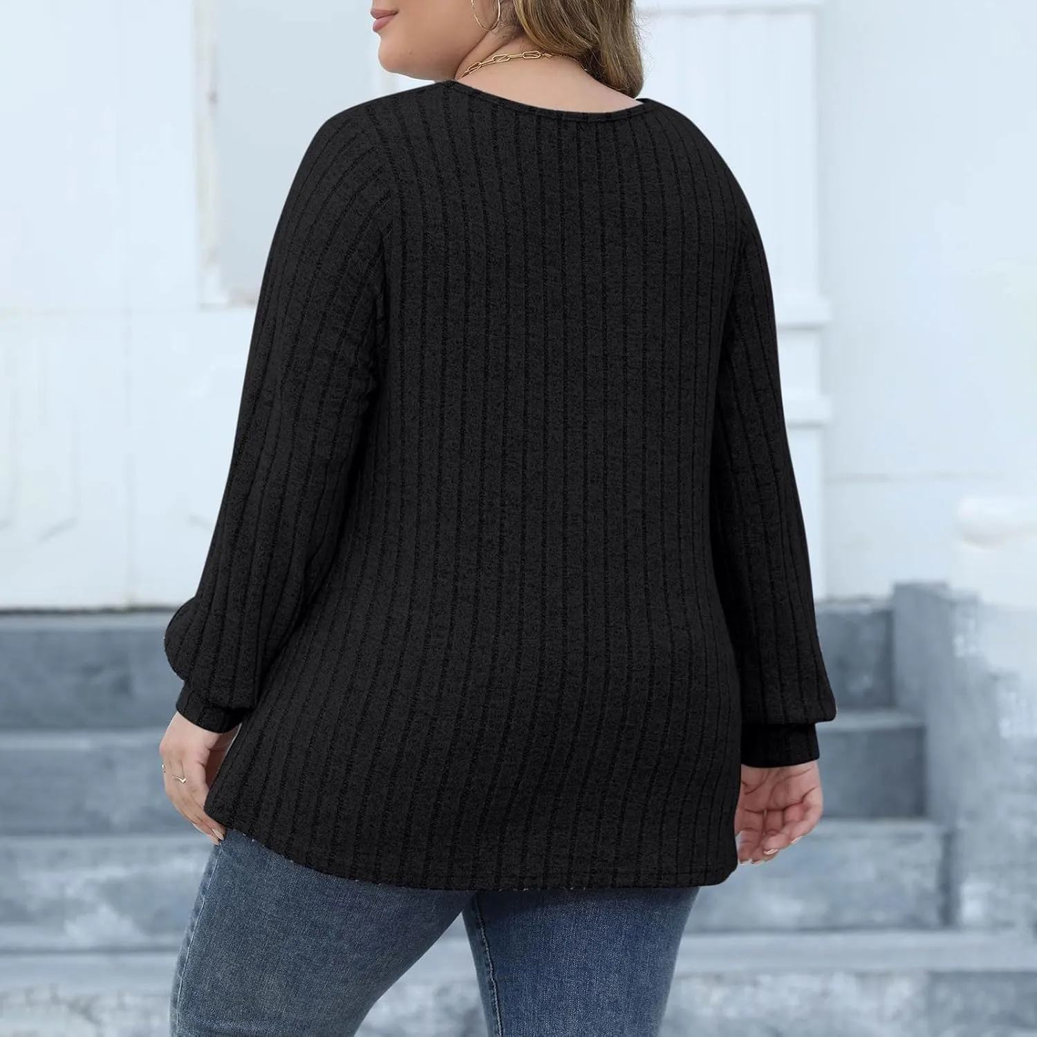 Lastesso Oversized Sweaters for Women V Neck Long Sleeve Lightweight Fall Sweater Tops Casual Solid Pullover Trendy Outfits