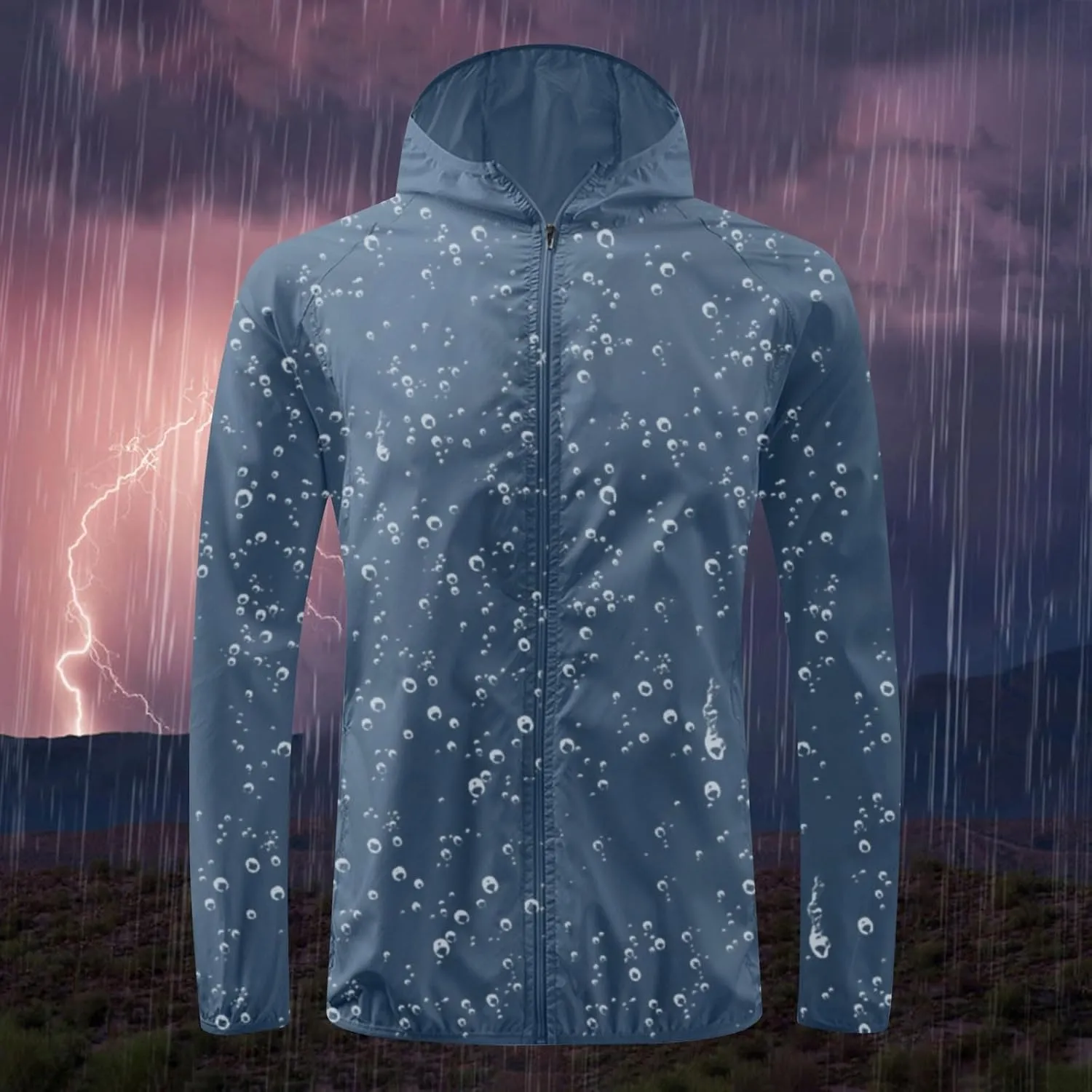 Lightweight Waterproof Jacket for Women Hooded Shirt Sun Protection Long Sleeve Sport Hiking Outdoor Windbreaker