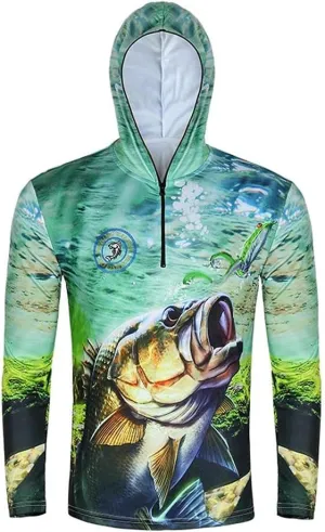 Long Sleeve Fishing Shirts Fishing Hoodie for Men and Women Fit Performance Clothing, UPF 50 ,Quick-Dry