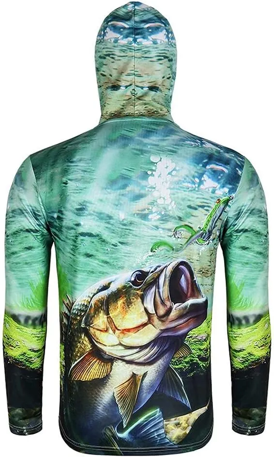 Long Sleeve Fishing Shirts Fishing Hoodie for Men and Women Fit Performance Clothing, UPF 50 ,Quick-Dry