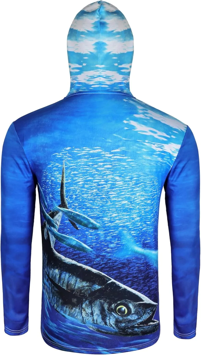 Long Sleeve Fishing Shirts Fishing Hoodie for Men and Women Fit Performance Clothing, UPF 50 ,Quick-Dry