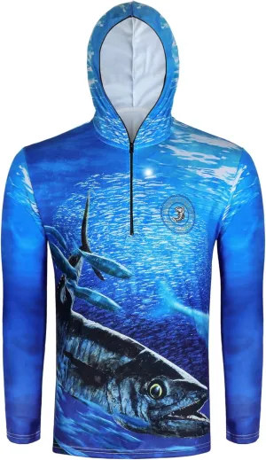 Long Sleeve Fishing Shirts Fishing Hoodie for Men and Women Fit Performance Clothing, UPF 50 ,Quick-Dry