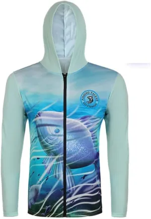 Long Sleeve Fishing Shirts Fishing Hoodie for Men and Women Fit Performance Clothing, UPF 50 ,Quick-Dry