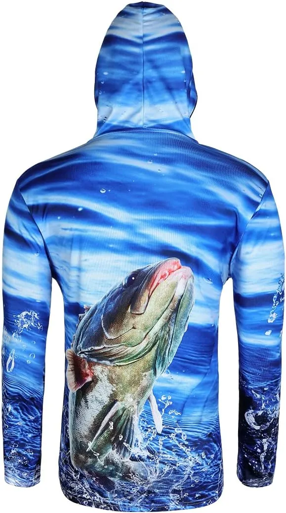 Long Sleeve Fishing Shirts Fishing Hoodie for Men and Women Fit Performance Clothing, UPF 50 ,Quick-Dry