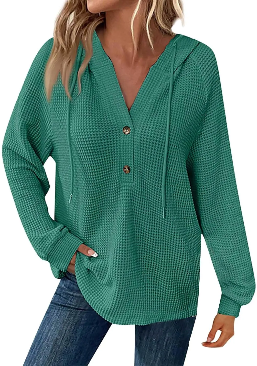 Long Sleeve Shirt for Women 2024 Button Down Sweaters Fall Fashion Pullover Hoodies Swea