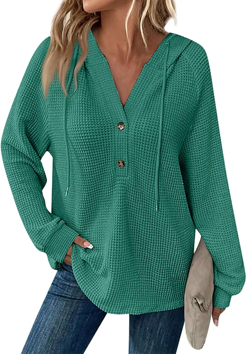 Long Sleeve Shirt for Women 2024 Button Down Sweaters Fall Fashion Pullover Hoodies Swea