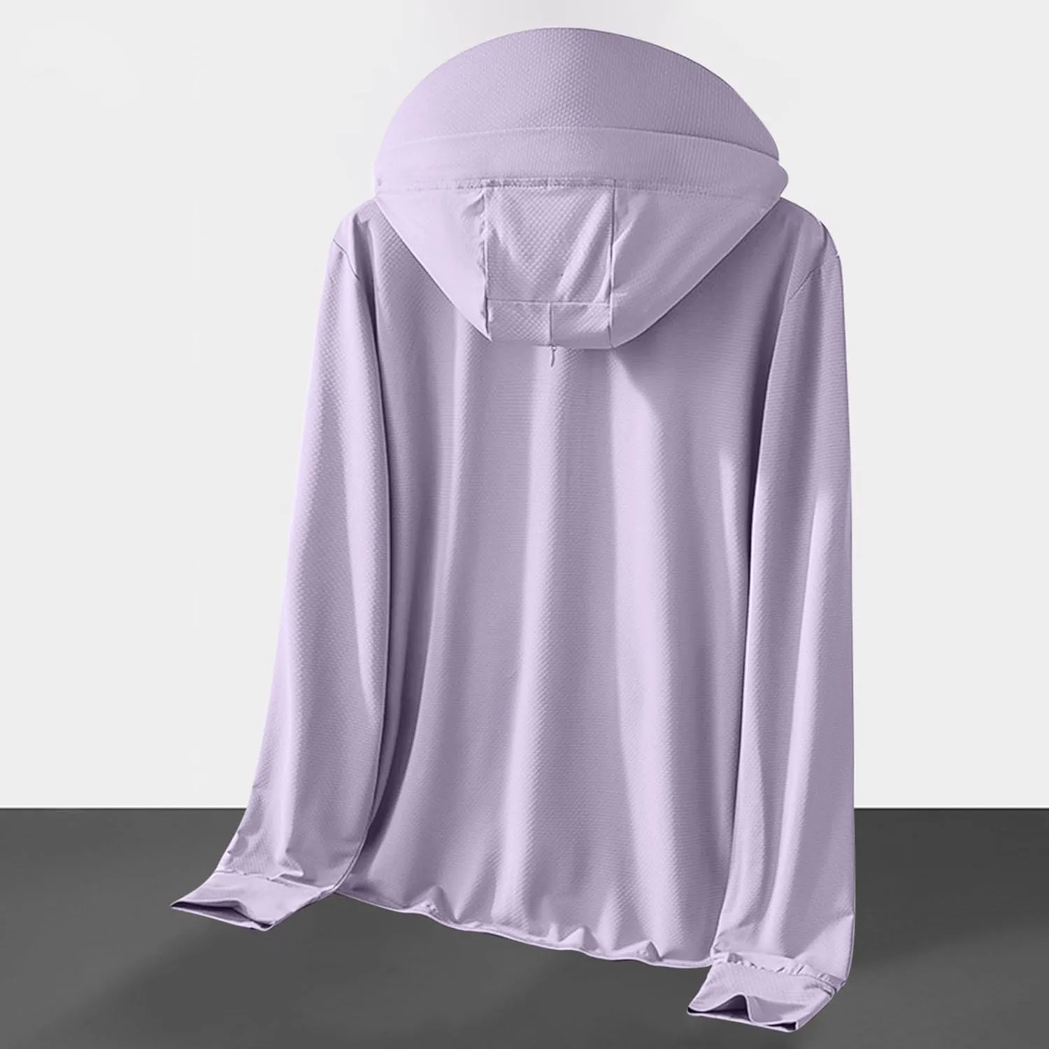 Long Sleeve Sun Protection Hooded Shirt for Women Cooling Plus Size T-Shirts Rash Guard Hiking Jacket with Face Mask